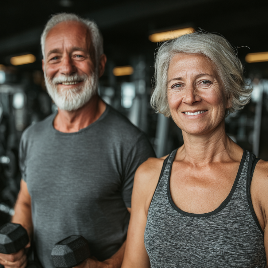 Активні літні люди займаються спортом